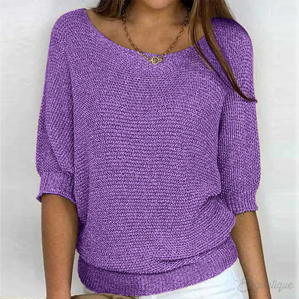 May - Stylish Cross Knit Pullover